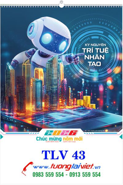 In Lịch lo xo 7 tờ Trí tuệ nhân tạo