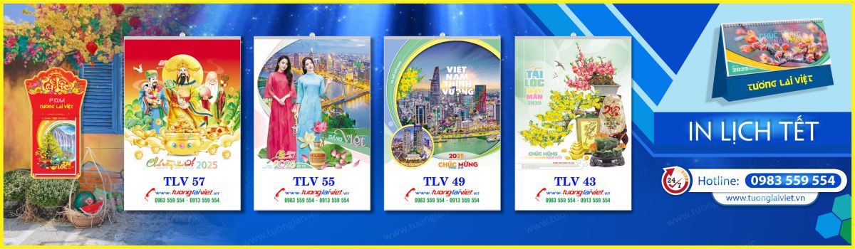 In Lịch Nẹp Thiếc 7 Tờ
