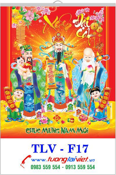 In Lịch nẹp thiếc Phúc lộc thọ