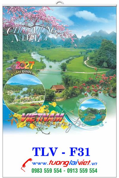 In Lịch treo tường 5 tờ Cảnh Đẹp Việt Nam