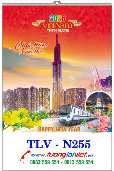 In Lịch treo tường 5 tờ Cảnh Đẹp