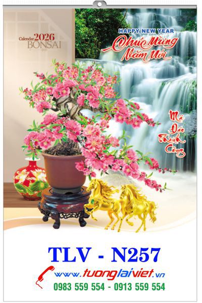 In Lịch treo tường 5 tờ Cây cảnh