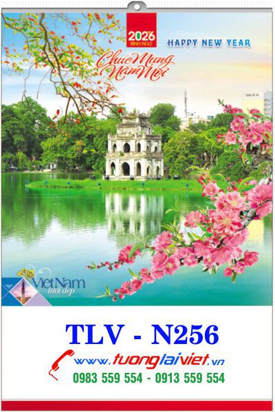 In Lịch treo tường 5 tờ Thắng cảnh