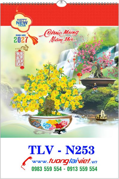In Lịch treo tường 7 tờ Cây Cảnh