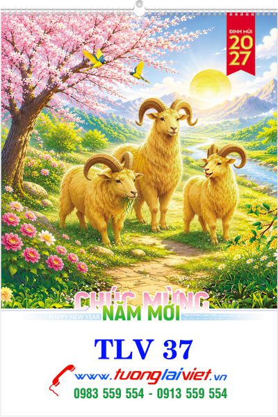 In Lịch treo tường 7 tờ Con Giáp Tài Lộc