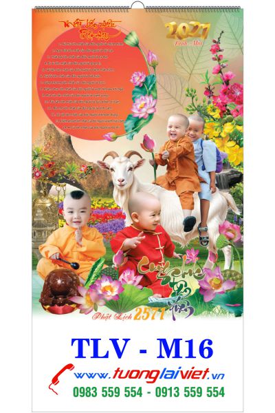 In Lịch treo tường 7 tờ Lời Phật Dạy