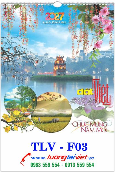 In Lịch treo tường 7 tờ Thắng Cảnh Việt Nam
